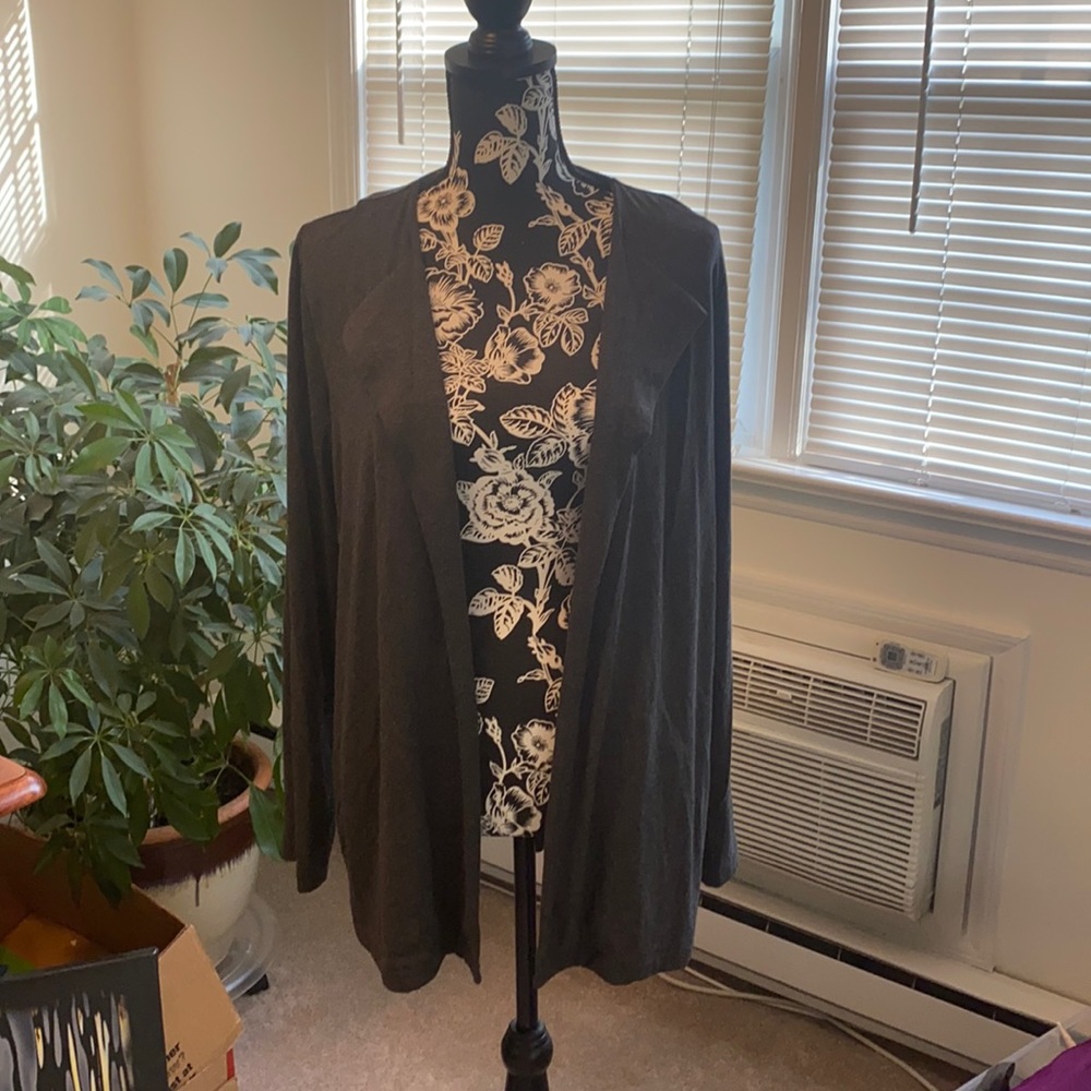 J. Jill Gray Open Front Cardigan